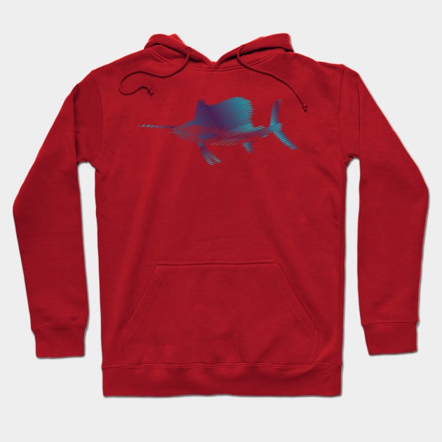 Sailfish lines Hoodie by MplusC